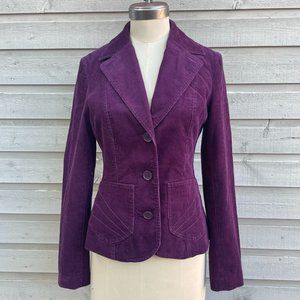 Women's Purple Corduroy Blazer